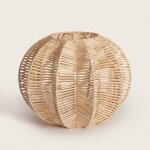 Suspension rotin tobonga - techbrey - abat - jour en rotin naturel - 40 cm - style boh�me - chic