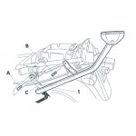 Suzuki 600 gsxf - 98 / 04 - 750 gsxf - 98 / 02 - porte bagage support de top case shad - s0g78t