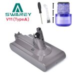 Swarey batterie pour dyson v11 6000mah compatible avec sv14 li - ion 25. 2v avec �l�ment post - filtre ...