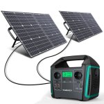 Swarey batterie externe 1000w(1500w pic) avec 2pcs panneau solaire pliable 100w g�n�rateur �lectrique ...