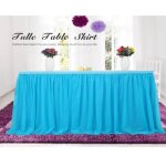 Swarey bleu tutu tulle tissu de jupe de table pour la dcoration de mariage de partie 7205 x 3031 x 02 ...