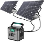 Swarey gnrateur solaire silencieux 518wh avec 2pcs panneaux solaires batterie externe kit solaire pour ...