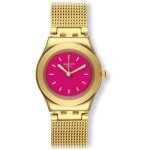 Montre - swatch - ysg142m - bracelet métal doré - cadran rose - quartz analogique Montre - swatch - ysg142m - bracelet métal doré - cadran rose - quartz analogique