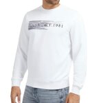 Sweat blanc homme guess brode