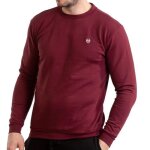 Sweat homme sergio tacchini bordeaux - coupe classique - col rond - manches longues