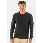 Sweat calvin klein jeans badge easy beh noir - homme - manches longues - col capuche