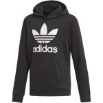 Sweat  capuche - adidas originals - trefoil junior - noir - manches longues - poche kangourou