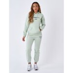 Sweat  capuche brod - project x paris - femme - vert deau - manches longues - col capuche