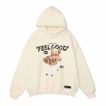 Sweat à capuche en coton pour homme style hip hop streetwear imprimé ours drôle harajuku hiver polaire ... Sweat à capuche en coton pour homme style hip hop streetwear imprimé ours drôle harajuku hiver polaire ...