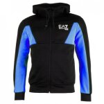 Sweat  capuche - ea7 emporio armani - rf. 3kpm54 - pj16z - 1554 - bleu marine - manches longues - fermeture ...