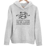 Sweat  capuche - esprit sauvage - lamour du cheval - homme - gris - manches longues