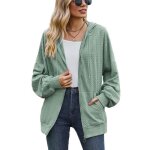 Sweat À capuche femme insfity - vert - col à capuche - manches longues - zippée Sweat À capuche femme insfity - vert - col à capuche - manches longues - zippée
