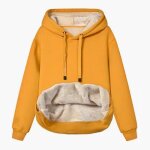 Sweat à capuche femme polaire vitata - très chaud - jaune - grande taille s - 5xl Sweat à capuche femme polaire vitata - très chaud - jaune - grande taille s - 5xl
