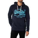 Sweat  capuche superdry - imprim craquel - homme - bleu
