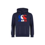 Sweat � capuche france adulte bleu - canterbury - manches longues - rugby - respirant