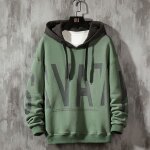 Sweat à capuche funmoon pour hommes - lettre imprimée - manches longues - streetwear - grande taille Sweat à capuche funmoon pour hommes - lettre imprimée - manches longues - streetwear - grande taille