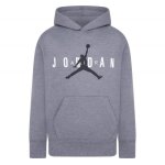 Sweat � capuche gar�on nike jumpman sustainable gris - manches longues - col capuche