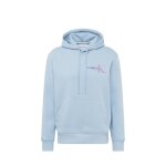 Sweat � capuche homme - calvin klein jeans - ref 58983 dar - bleu - manches longues - logo imprim�
