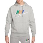 Sweat  capuche homme nike club futura gris - manches longues - col capuche