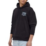 Sweat  capuche logo brod - tommy jeans - homme - noir - manches longues