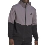 Sweat � capuche mauve / noir homme adidas hl6910