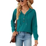 Sweat à capuche mi - saison pour femme - insfity - vert foncé - manches longues Sweat à capuche mi - saison pour femme - insfity - vert foncé - manches longues