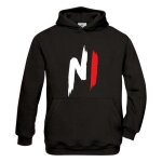 Sweat � capuche - npz - ninho - enfant - noir - 65% polyester 35% coton