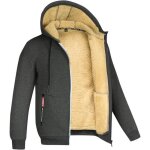 Sweat  capuche polaire homme - sweatshirt - gris - manches longues poche zippe