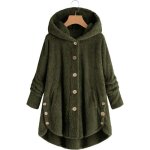 Sweat  capuche polaire - zgeer - vert - manches longues - col capuche - femme