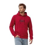 Sweat  capuche rouge pour homme avec imprim styl parfait pour afficher votre style dcontract