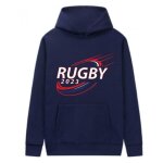 Sweat  capuche rugby france enfant bleu marine - - bleu