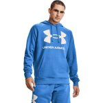 Sweat  capuche - under armour - rival fleece big logo - bleu brillant / blanc - homme - confort total ...