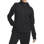 Sweat  capuche et zip pour femme - nike - tech fleece windrunner - noir - manches longues - col capuche ...