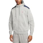 Sweat  capuche et zip nike club gris fq8819 - 063 - homme - manches longues - col capuche