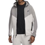 Nike sweat � capuche et zip pour homme tech fleece windrunner gris fb7921 - 014