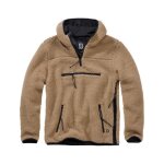 Sweat capuche zip polaire camel - brandit