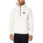 Sweat  capuche zipp - napapijri - homme - blanc - manches longues - col capuche