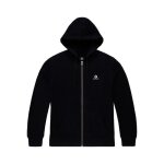 Sweat � capuche zipp� converse embroidered star chevron noir - homme