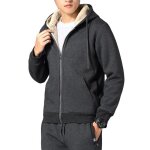Sweat à capuche zippé doublé de polaire - insfity - homme - gris Sweat à capuche zippé doublé de polaire - insfity - homme - gris