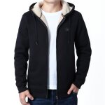 Sweat à capuche zippé doublé de polaire - insfity - homme - noir Sweat à capuche zippé doublé de polaire - insfity - homme - noir