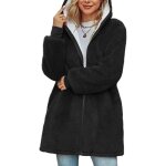 Sweat  capuche zipp femme - zgeer - chaud en polaire - protection contre le froid - noir