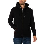 Sweat à capuche zippé essential logo - superdry - homme - polyester recyclé - noir Sweat à capuche zippé essential logo - superdry - homme - polyester recyclé - noir