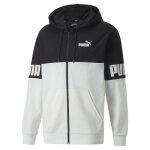 Sweat  capuche zipp - puma - homme - blanc et noir
