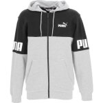 Sweat  capuche zipp - puma - homme - gris et noir