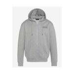 Sweat capuche zipp uni sam - schott - homme - gris - manches longues
