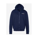 Sweat capuche zipp uni - schott - homme - bleu - col capuche - manches longues