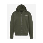Sweat capuche zipp� uni - schott - homme - vert - int�rieur molletonn�