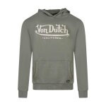 Sweat col  capuche droit - von dutch - kaki - manches longues - poche kangourou - logo iconique