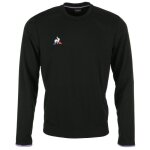 Sweat - coq sportif - training crew - noir - manches longues - col classique