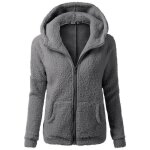 Sweat femmes - funmoon - capuche fleece polaire - zipp - chaud - automne hiver
